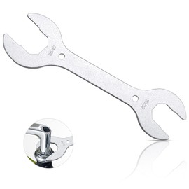 ShiSheng Headset Wrench 4-in-1 Bicycle Handlebar Key 30/32/36/40 mm, Silver Bicycle Wrench Made of Steel, Double Flat Spanner Repair Tool for Bicycle Front Fork