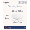 LaGlint 30 OZ Opal Glass Pasta Bowls Set of 6,