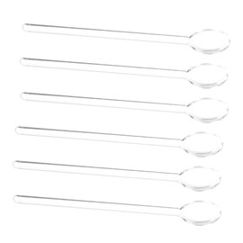 Garneck 6 Stück Glas Teelöffel - Transparente Löffel Aus Hitzebeständigem Glas Für Kaffee - Tee Und Desserts Ideal Für Zuhause Bars Und Partys Elegant Und Funktional