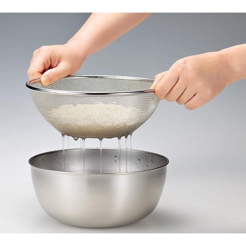 Yokoyama SUS-Z800 SUS/ga Strong Mesh Colander, 4-Piece Set, Colander, 6.3