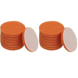 YELARXI Power Scrub Pads, Scrubbing Pads 2000 Grits Scouring Discs - Fitting for (Home Kitchen Cleaning - Drill Attachment - Scrubber Replacement) 16 Pcs & 4 Inch & Orange