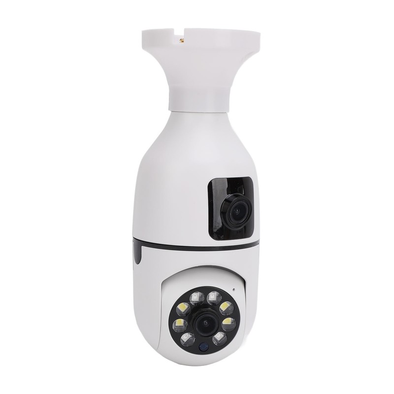 Light Bulb Security Cameras Motion Detection Dual Lens Light Socket