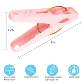 Bakecat Windproof Clothes Pegs, 60Pcs Plastic Clothes Pegs for Washing Line with Storage Bag.