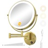 Gospire 9” Wall Mounted Lighted Magnifying Mirror, 1X/10X Magnification Double-Sided