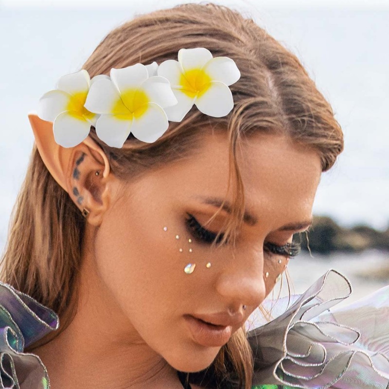 Zoestar Hawaii Plumeria - Horquillas para el pelo (3 unidades,