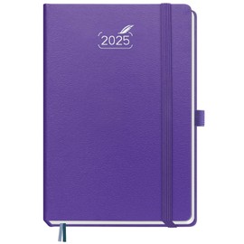 BEZEND BEZEND Kalender 2025 Buchkalender A5 auf Deutsch. Hardcover Terminplaner & Wochenkalender von Jan - Dez 25, 14,8 x 21,5 cm Planer 2025 Terminkalender mit Platz für Notizen, 120 g/m² Papier, Lila