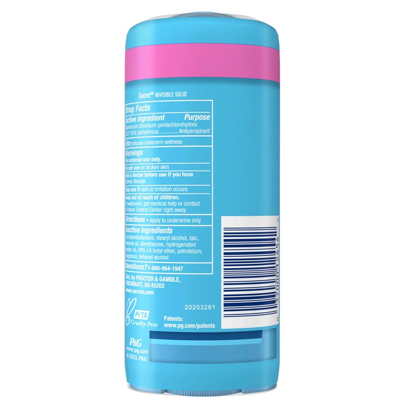 Secret Antiperspirant and Deodorant for Women, 24hr Sweat & Odor
