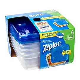 Ziploc - 70935 Contenedor cuadrado pequeño de 4 unidades - 709ml - Top Quality