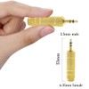 XSAJU Conversion Adapter Conversion Plug 3.5mm 6.35mm Stereo Plug Gold