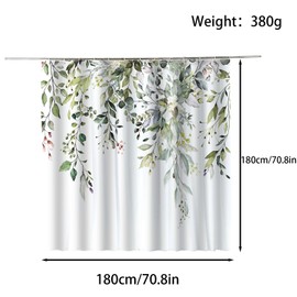 FAIRYGATE Shower Curtains Mould Proof Resistant Garden Flowers Scenery Shower Curtain Decoration Waterproof Fabric Bath Curtain Bathroom Door Screens B9605