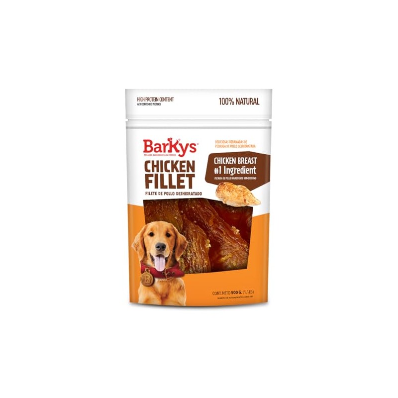 Barkys Filete de Pollo Deshidratado para Perros 500 Grs