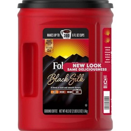 Dark Roast Ground Coffee, Black Silk, 40.3 oz