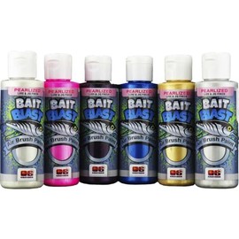 Do It Bait Blast Air Brush Paint for Fishing Lures - Kit 6 CS Coatings DIY Fishing Lure Paint for Air Brush Pearlized Colors in 6 Pack