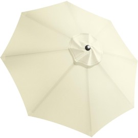 Neween 9ft Patio Umbrella Replacement Canopy for 8 Ribs, Water-Resistant Outdoor Table Market Yard Parasol Top Cover, Canopy Only (Beige)