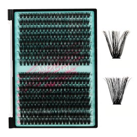Lash Clusters 320pcs Multipack,60D 80D Mixed Tray DIY Eyelash Extension Kit,D Curl Natural Wispy Individual Lashes Faux Mink&Cruelty Free Reusable Lash Clusters Extensions Black (6080D,10-16mm)