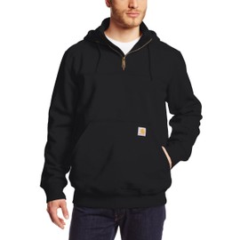 Carhartt Men's Big & Tall Rain Defender Loose Fit Heavyweight Quarter-Zip Sweatshirt, Black, 3X-Large