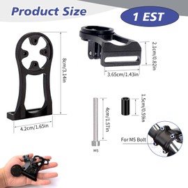 Bicycle Out Front Bike Computer Mount for Garmin, Aluminum Alloy Bike Handlebar Mount Compatible with Cateye, Garmin Edge (25 500 510 520 800 810 820 1000 Touring), Bryton Rider (20 21 30 35 40)