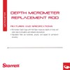 Starrett Depth Micrometer Replacement Rod - Hardened, Ground, and Lapped