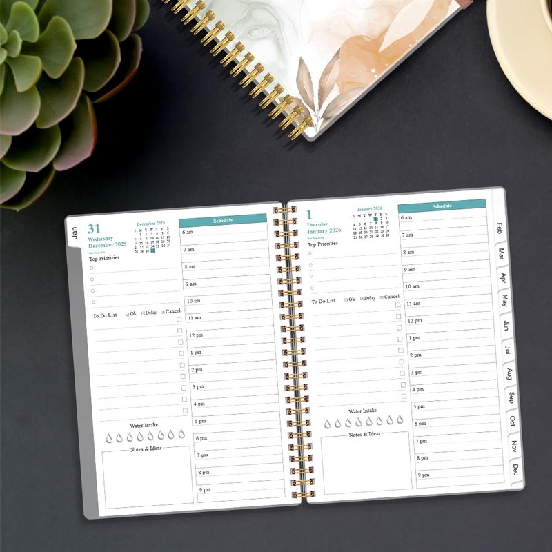 2026 Daily & Monthly Planner - One Page Per Day,