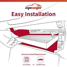 EPAuto CP259 (259-200) Filtro de aire de cabina incluye repuesto de carbón activado para Chevy Silverado, Suburban, Tahoe, Avalanche; GMC Sierra, Yuko