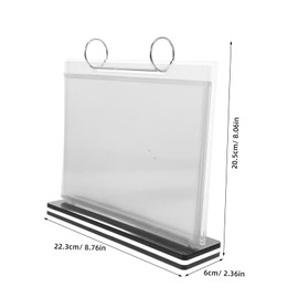 jojofuny Menu Display Stand Holder for Brochures and Signs Transparent Table Sign Holder for Menus Drinks and Advertisements Stable and Stylish Design for Any Occasion