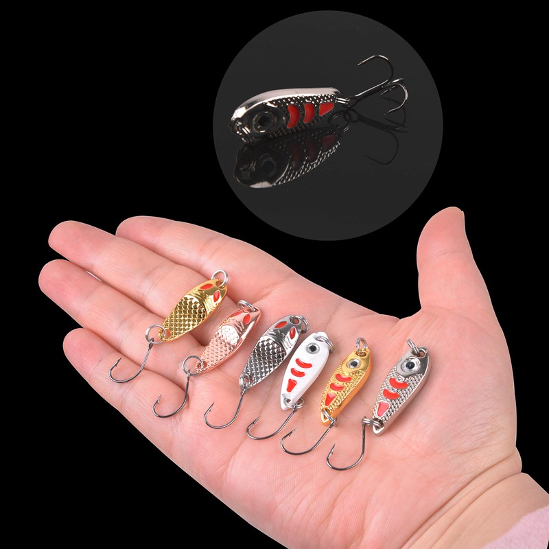 Fishing Spoons Lures Colorful Metal Bait Trout Spinners Spoon Fishing