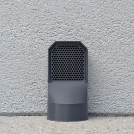 Entlüftungsgitter Ø 100 mm (2 Stück) - Lüftungsgitter aus PVC, Feuchtigkeitsschutz, Schädlingsbekämpfung, für Keller, Keller und Außenbereich (Anthrazitgrau)