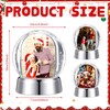 Wettarn 6 Pcs Photo Snow Globes DIY Crafts Clear Plastic