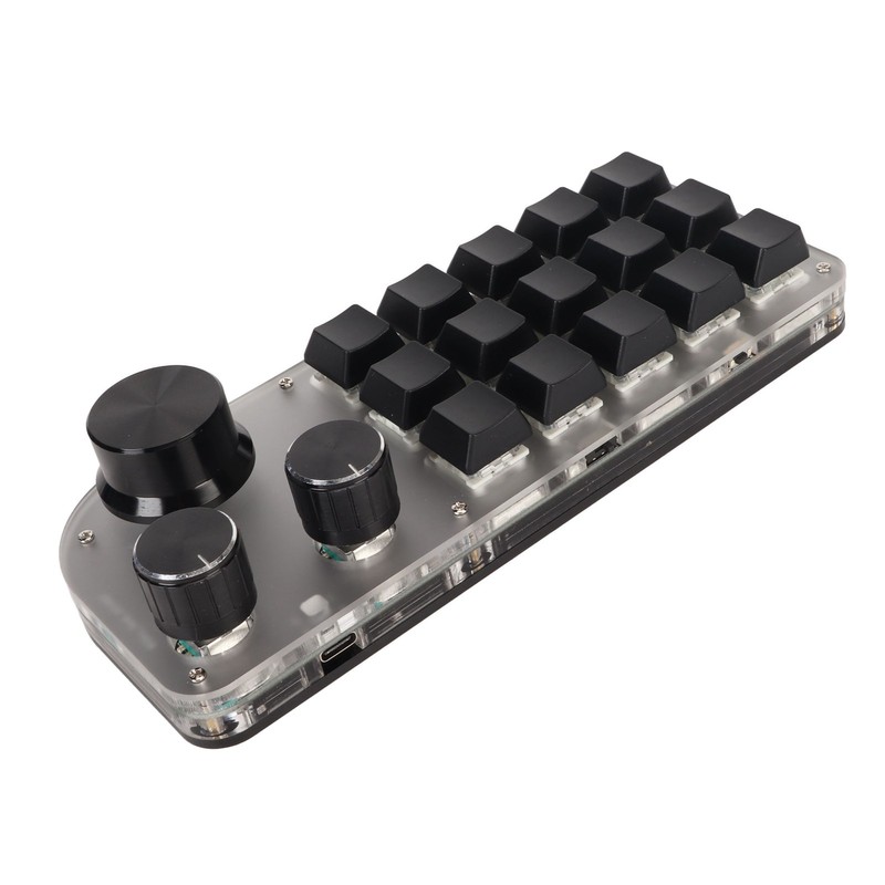 USB Mini 15 Key Keypad with 3 Knobs Type C