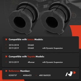 A-Premium 2 x Rear To Frame Sway Bar Bushing Kit, Compatible with Toyota 4Runner & Lexus GX460, 2010-2019