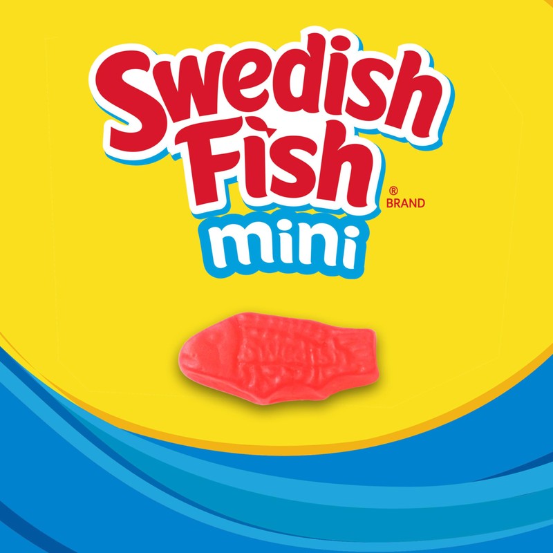SWEDISH FISH Mini Soft & Chewy Gummy Candy, Family Size,