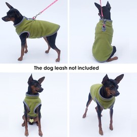PIXRIY Dog Fleece Sweater, Soft Dog Vest Apparel Sleeveless Puppy Winter Cold Weather Clothes Doggie Jacket Pullover for Small Medium Dogs and Cats (Small, Green)