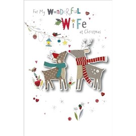 My Wonderful Wife Button Box Special Christmas Greeting Card Special Xmas Cards 669314 669314