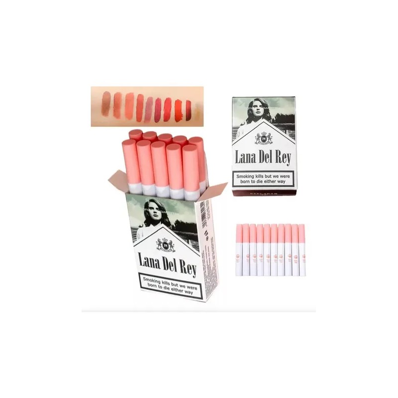 10pcs Labiales Lana Del Rey Juego De Lápiz Labial Mate