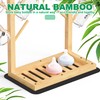 Bamboo Baby Bottle Drying Rack, Vertical Bottle Dryer Holder with