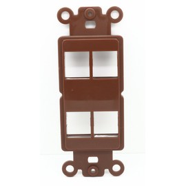 RiteAV Brown Blank 4 Port Modular Insert for Keystone Jacks