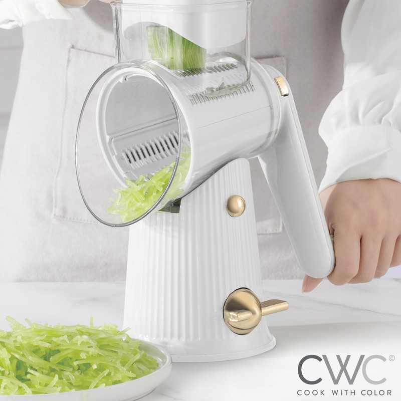 COOK WITH COLOR Rotary Cheese Grater with Handle - Counter