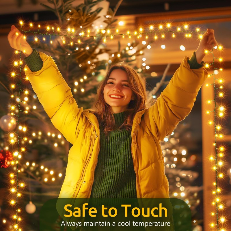 2Pack Fairy Lights Battery Operated, 10 FT 120LED Twinkle Firecracker