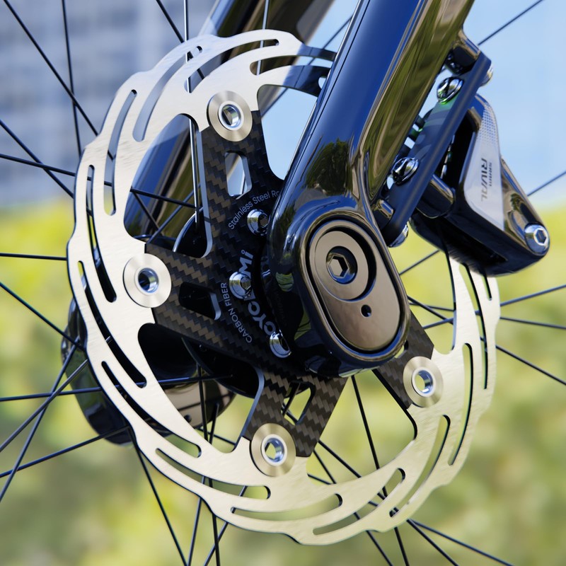 CYCLAMI Deore Carbon Fibre Bicycle Brake Disc 160 mm Disc