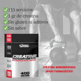 Creatina Monohidratada Inner Armour 400g 133 Servicios Sabor Sin Sabor                                                                                