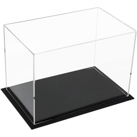 WANLIAN Clear Acrylic Display Case Assemble Countertop Box Cube Organizer Stand Dustproof Protection Showcase for Action Figures Toys Collectibles (10x6x7 inch; 25x15x18 cm)