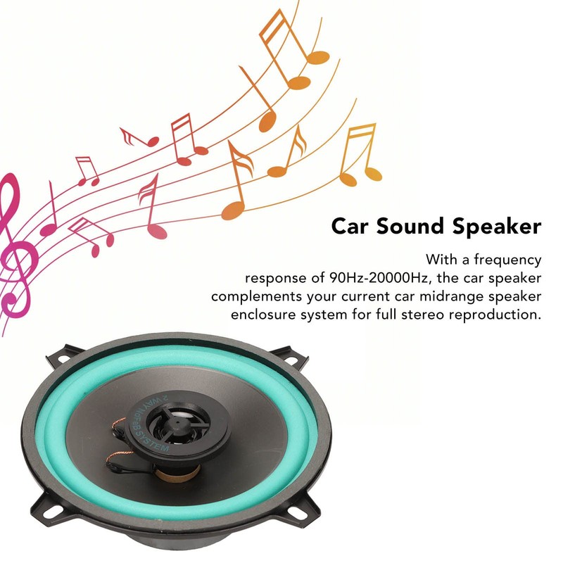 Car Coaxial Speaker Stereo, 100W, 4 Ohm, Medium Range, High