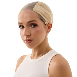 Xiushumyi Lace Wig Cap for Women,Non-Slip Grip Cap Make Your Wigs Glue Free,Wig Caps with Built-in Adjustable Velvet Band for Keeping Wigs in Place (Nude, S)