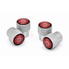 Fire Universal Valve Stem Caps - Matte Chrome Knurling