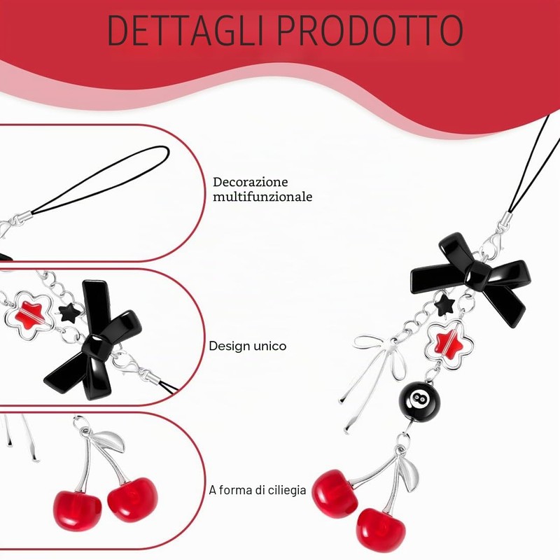YIPFEN 1 pezzo simpatici ciondoli per cellulare, ciondolo per telefono,