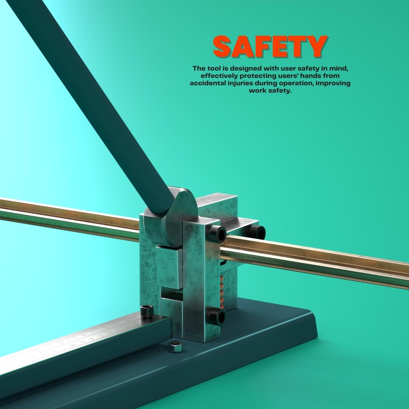 Manual Din Rail Cutter, Dual Groove Rail Cutting Tool with