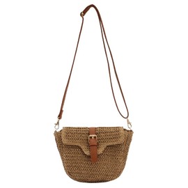 Straw Crossbody Bag for Women Summer Beach Woven Shoulder Bag Purse Handmade Straw Hobo Bag Vacation 2025