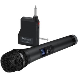 FIFINE TECHNOLOGY Wireless Microphone, Handheld Dynamic Microphone Wireless mic System for Karaoke Nights and House Parties to Have Fun Over the Mixer,PA System,Speakers-K025