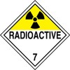 Accuform MPL701VP1 Plastic Hazard Class 7 DOT Placard, "Radioactive 7"