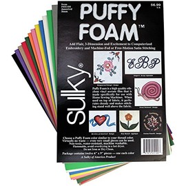 Sulky Of America 12 Color 3mm Puffy Foam Assortment, 6" by 9" (45100S)